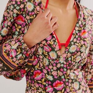 FREE PEOPLE X SPELL Collaboration Impala Lily Gown NIGHTBLOSSOM Size M NWT